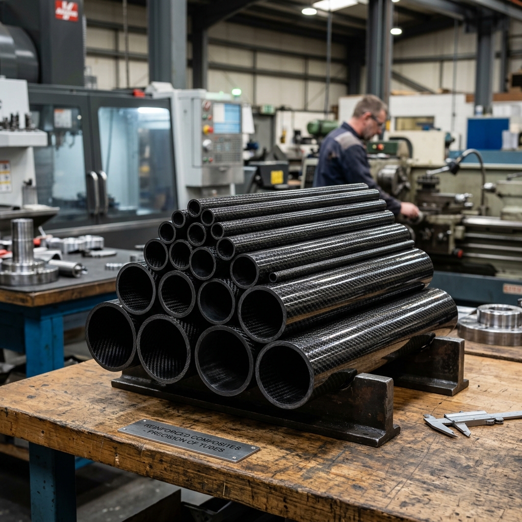 Round Carbon Fiber Tube — 3K Twill